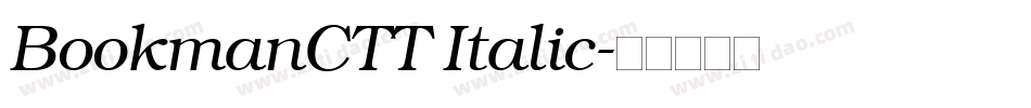 BookmanCTT Italic字体转换